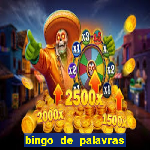 bingo de palavras 3 ano